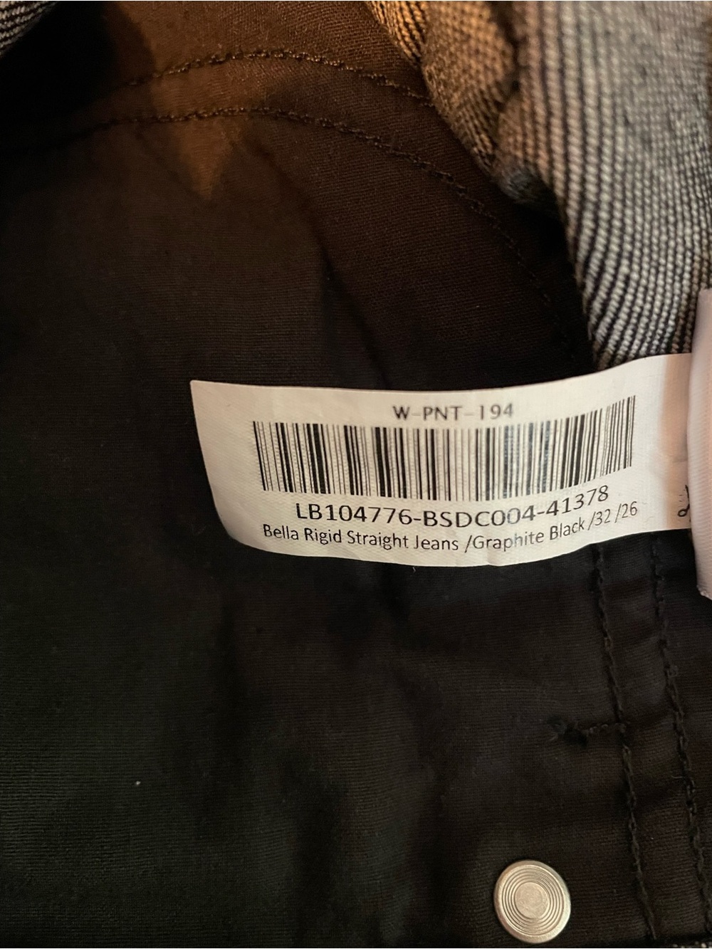 Quince Bella Rigid Straight Denim Jeans in Graphite Black 32" W 26" Inseam NWT - Picture 6 of 8